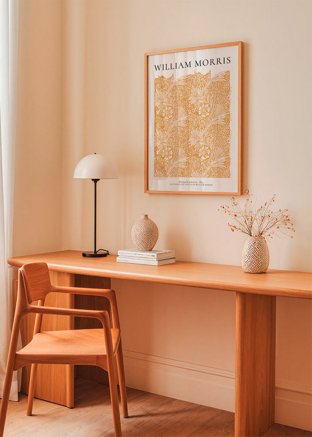 Botanisk tryck William Morris Marigold-motiv