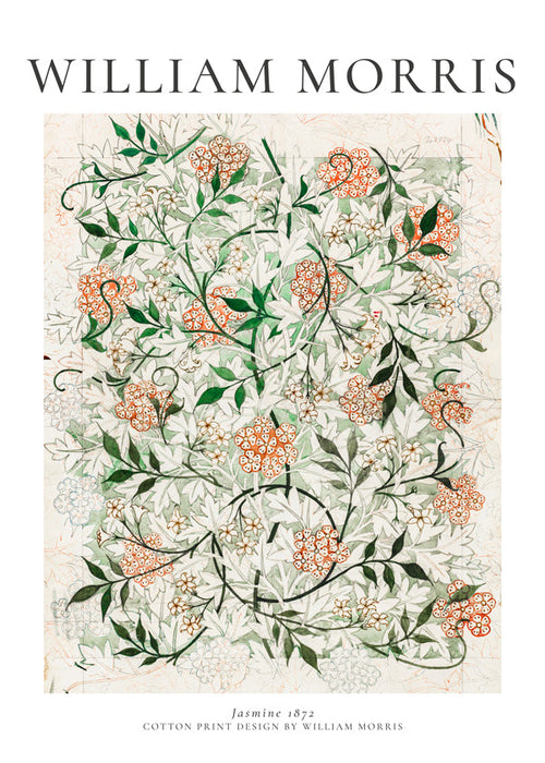 Botanisk poster med jasmin av William Morris