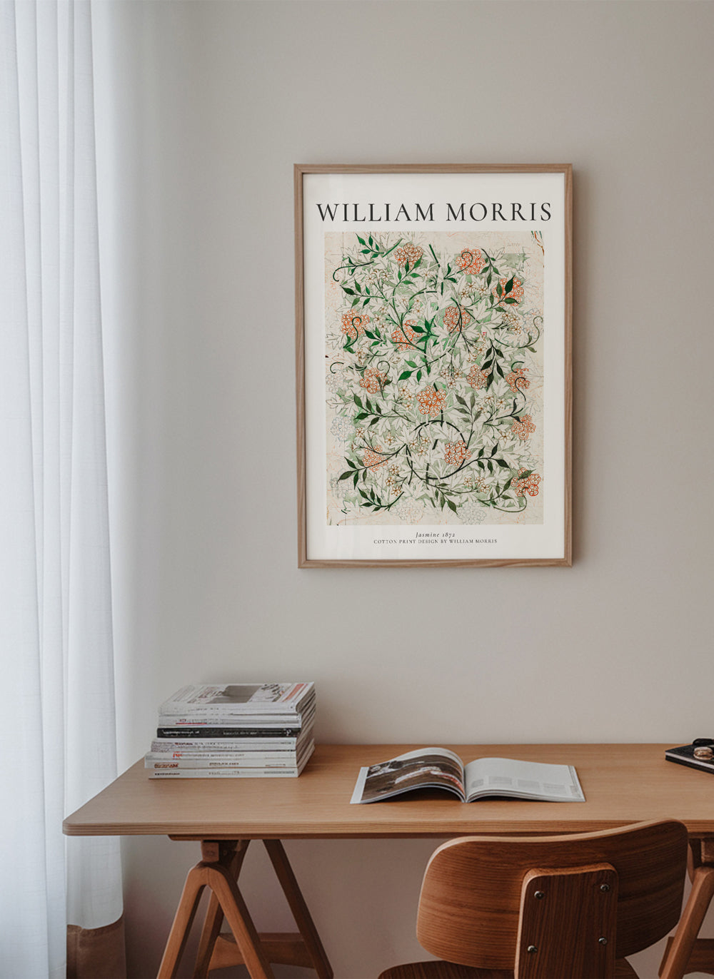 Botanisk poster med jasmin av William Morris