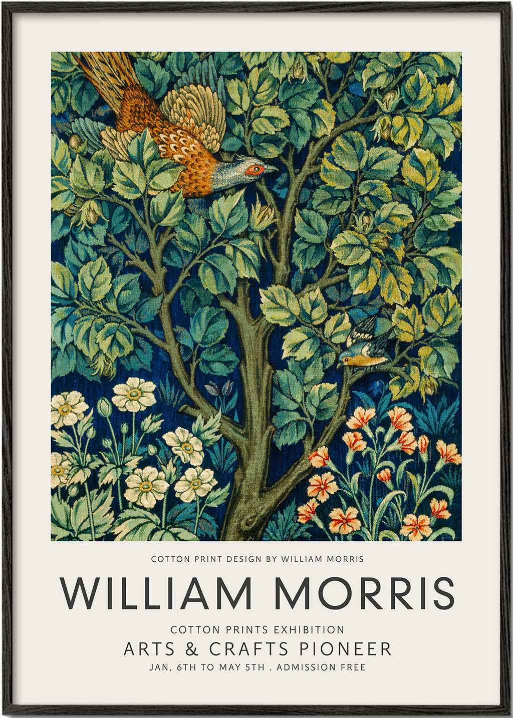 Botanisk poster William Morris fasan