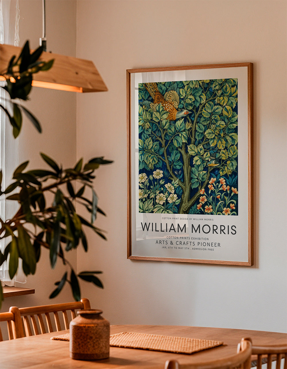 Botanisk poster William Morris fasan