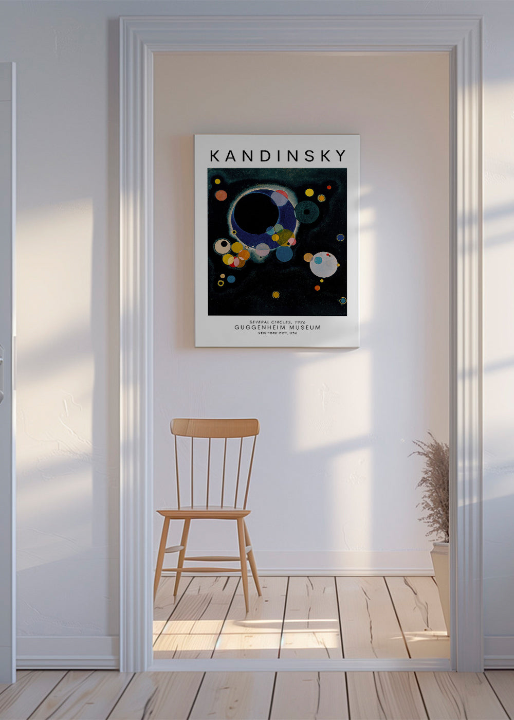 Abstrakt konst med kosmiska cirklar