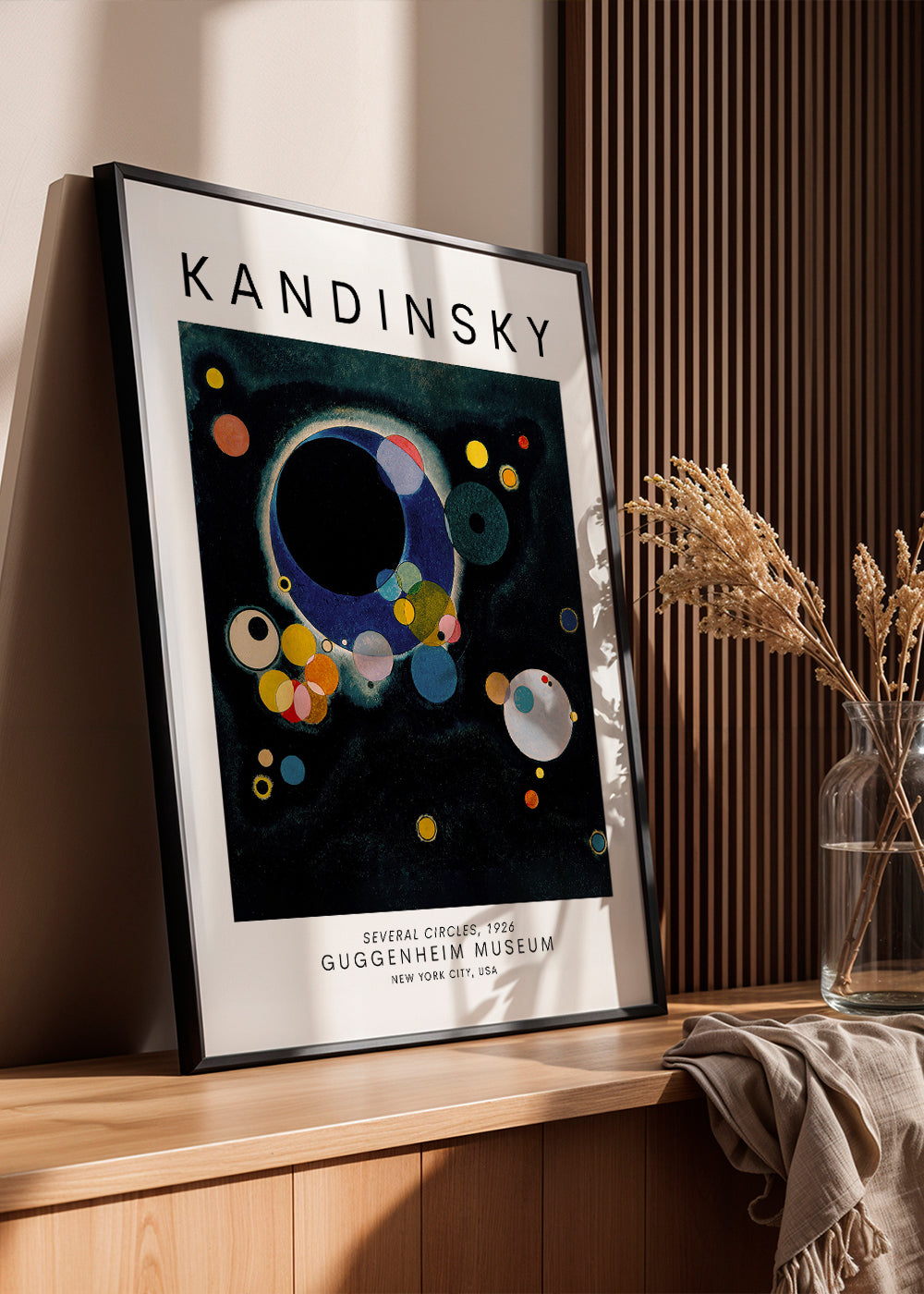 Abstrakt konst med kosmiska cirklar