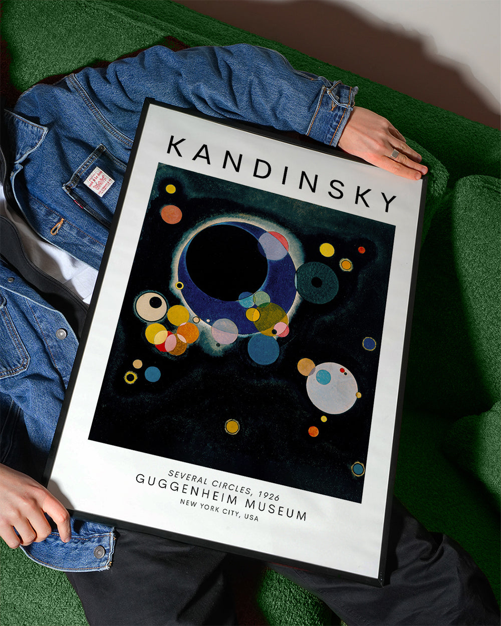 Abstrakt konst med kosmiska cirklar