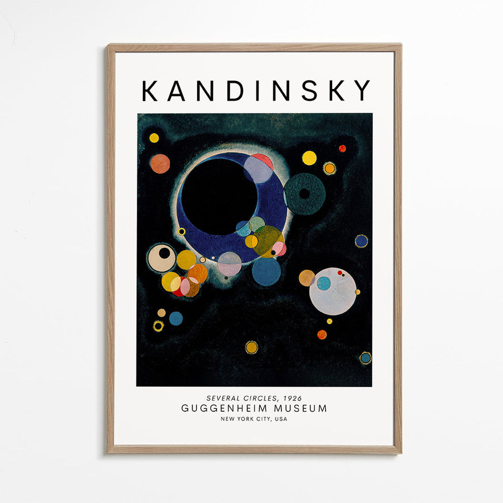 Abstrakt konst med kosmiska cirklar