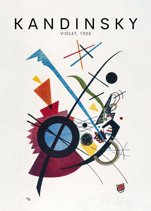 Abstrakt konstverk Kandinsky 1923 geometriskt motiv