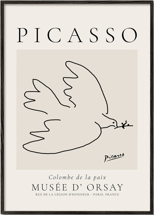 Picasso-duva minimalistisk linjeteckning