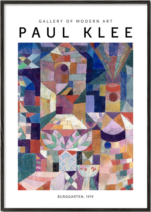 Abstrakt konstverk med geometriska former och färg, Klee studie 1919