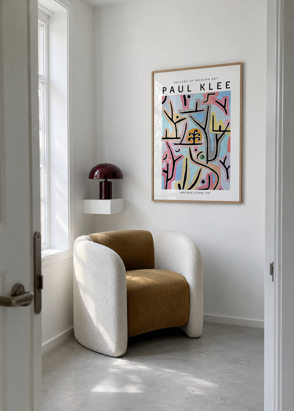 Paul Klee, PARK NEAR LUCERNE, 1938 - Framed poster in an interior