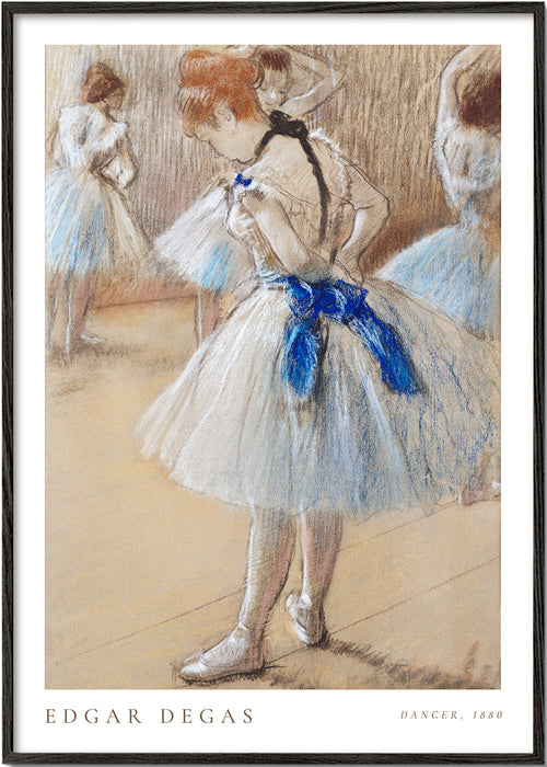 Illustration av ballerina med blått band