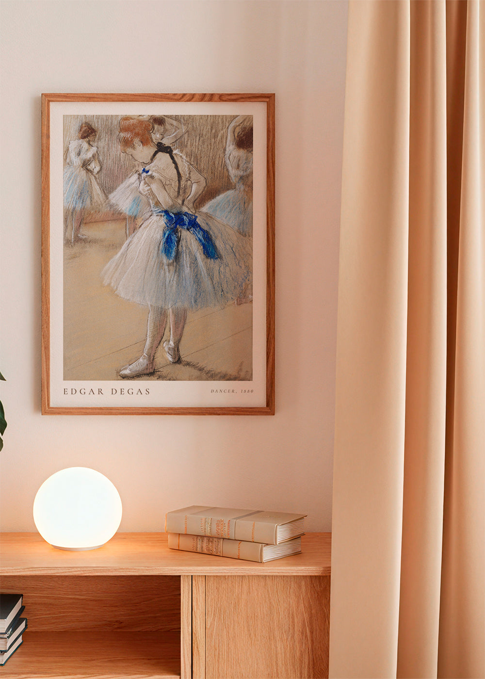 Illustration av ballerina med blått band