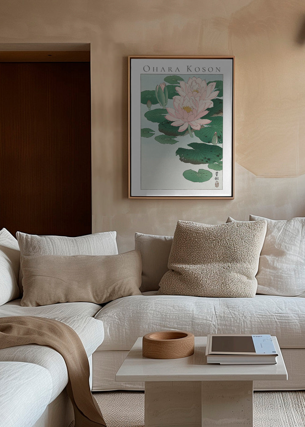 Botanisk poster med japansk vattenlilja