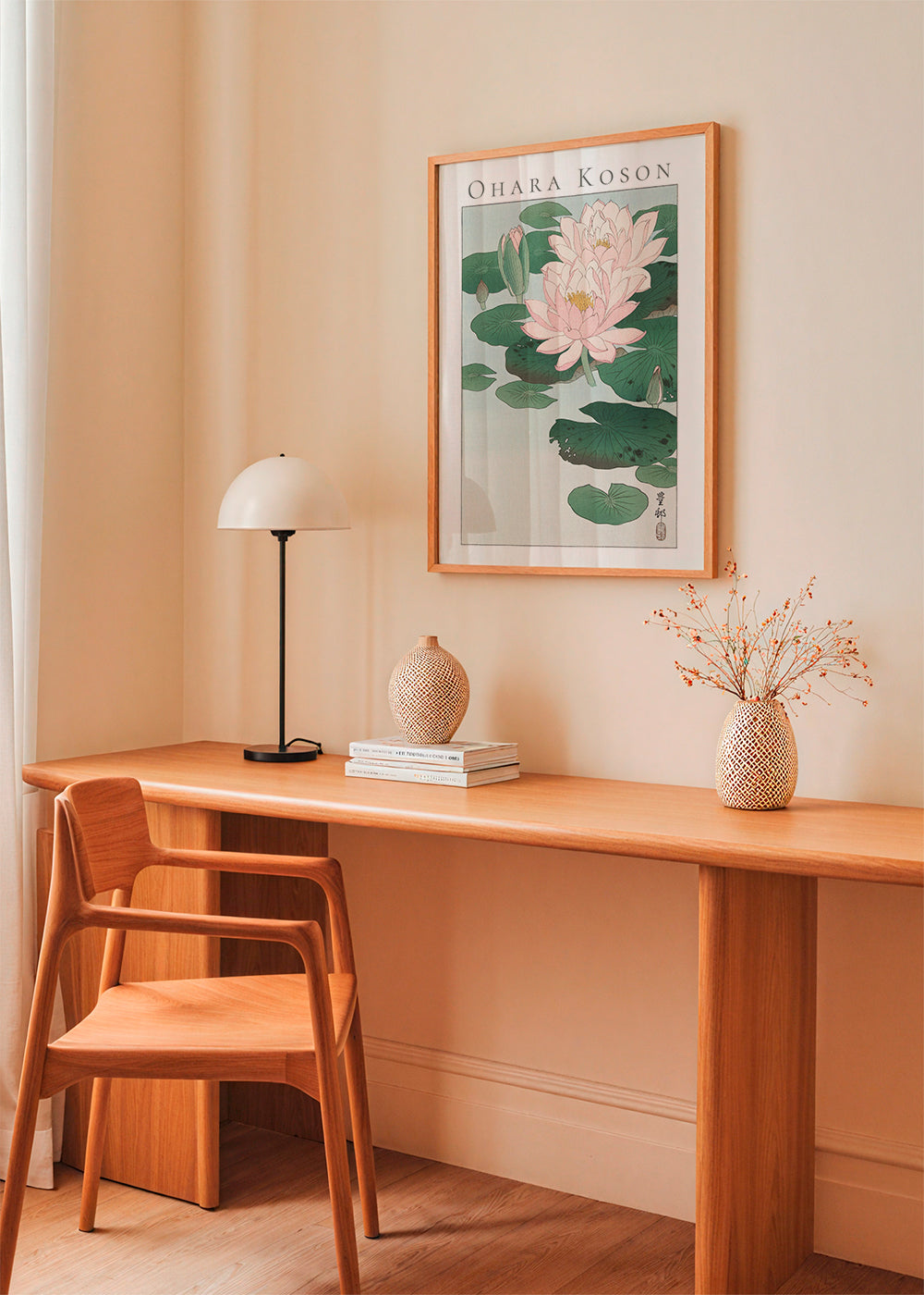 Botanisk poster med japansk vattenlilja