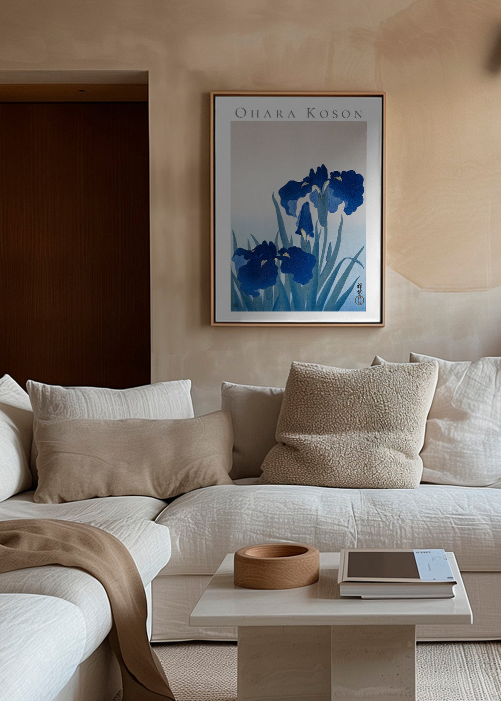 Botanisk poster blå iris
