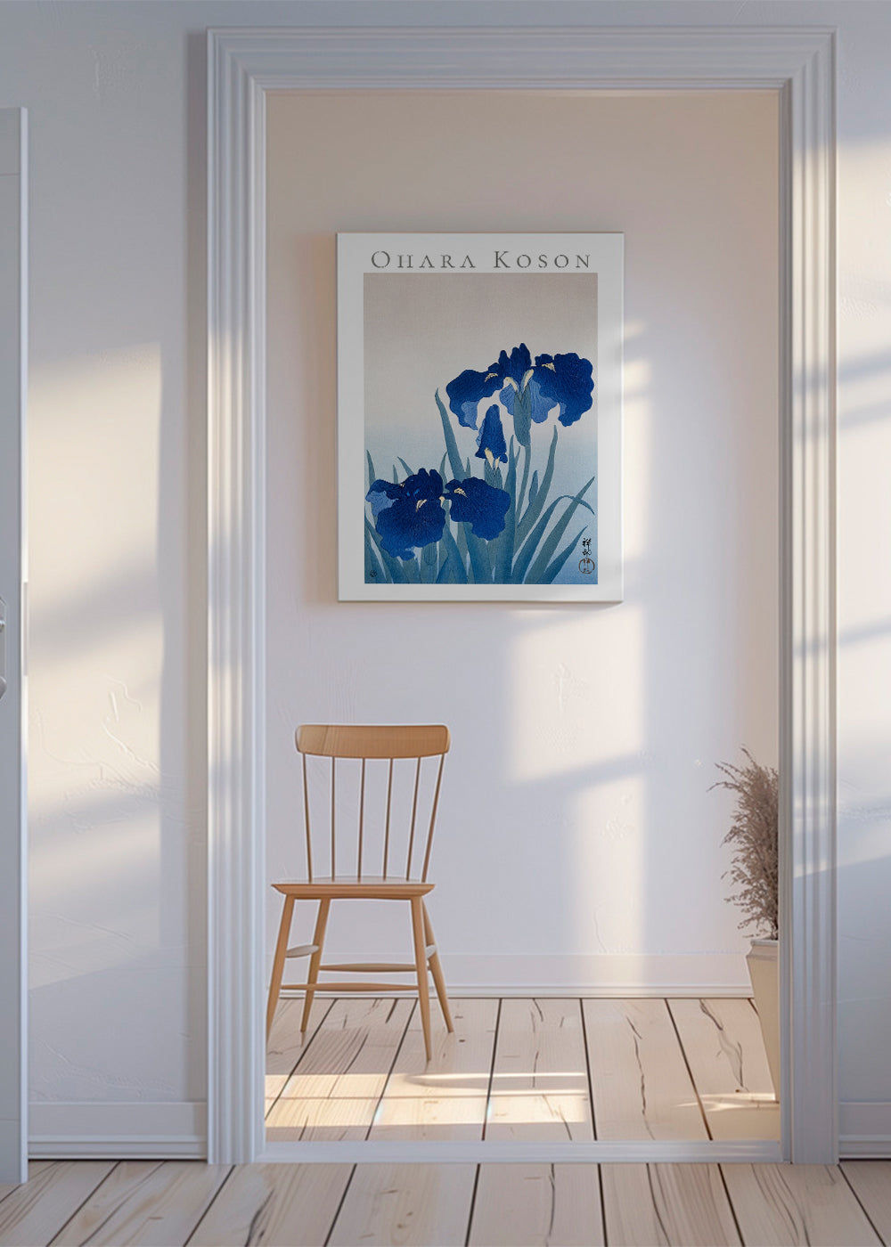 Botanisk poster blå iris