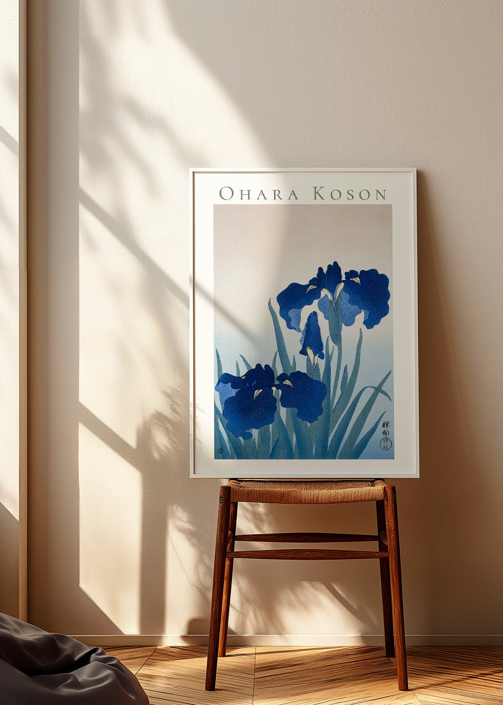 Botanisk poster blå iris