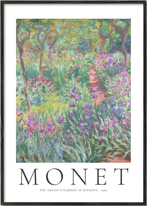 Botanisk poster: irisstig i Giverny
