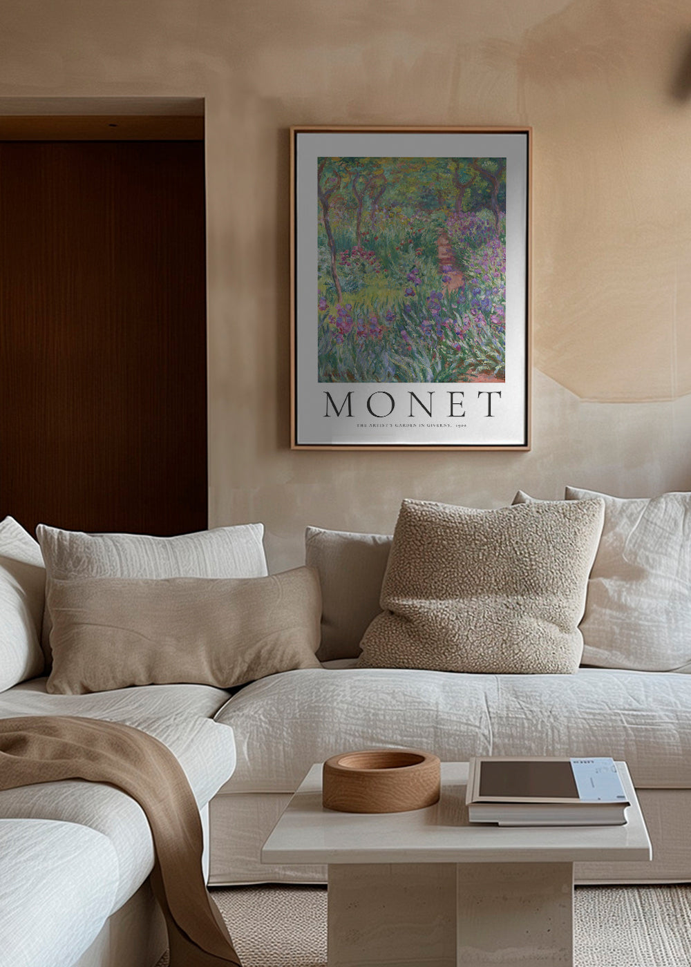 Botanisk poster: irisstig i Giverny