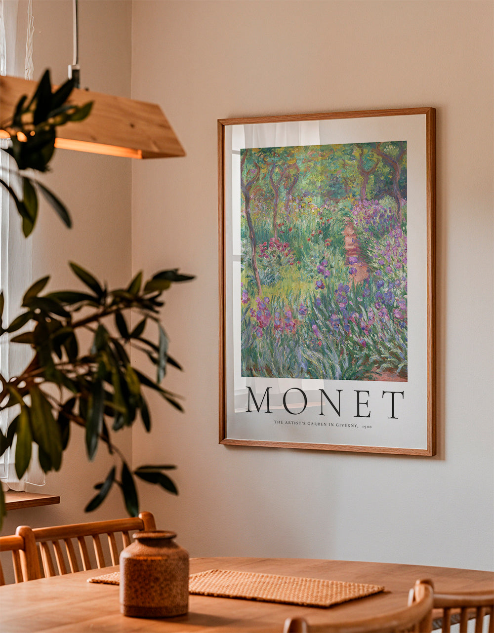 Botanisk poster: irisstig i Giverny