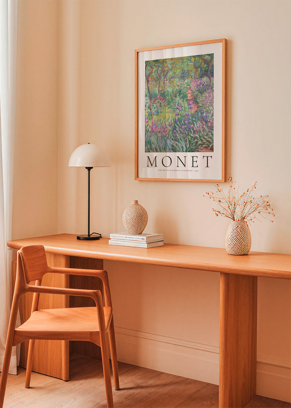 Botanisk poster: irisstig i Giverny