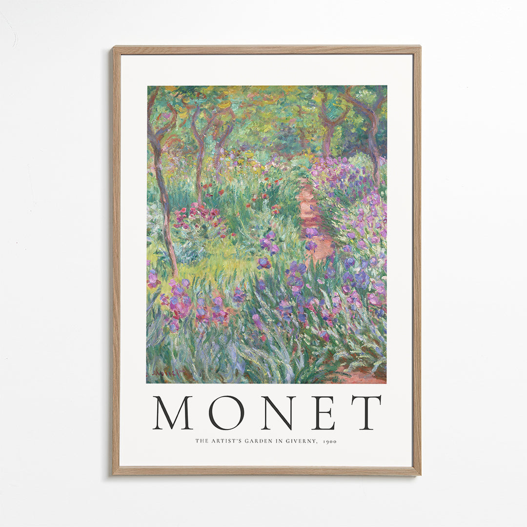 Botanisk poster: irisstig i Giverny
