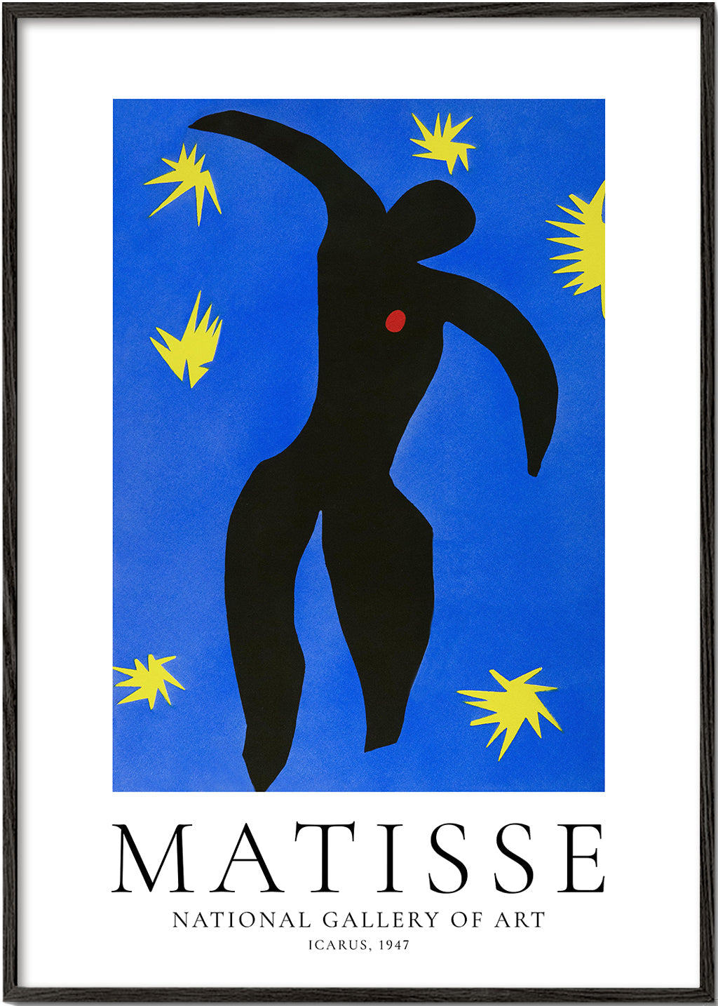 Matisse Icarus illustration på blå bakgrund