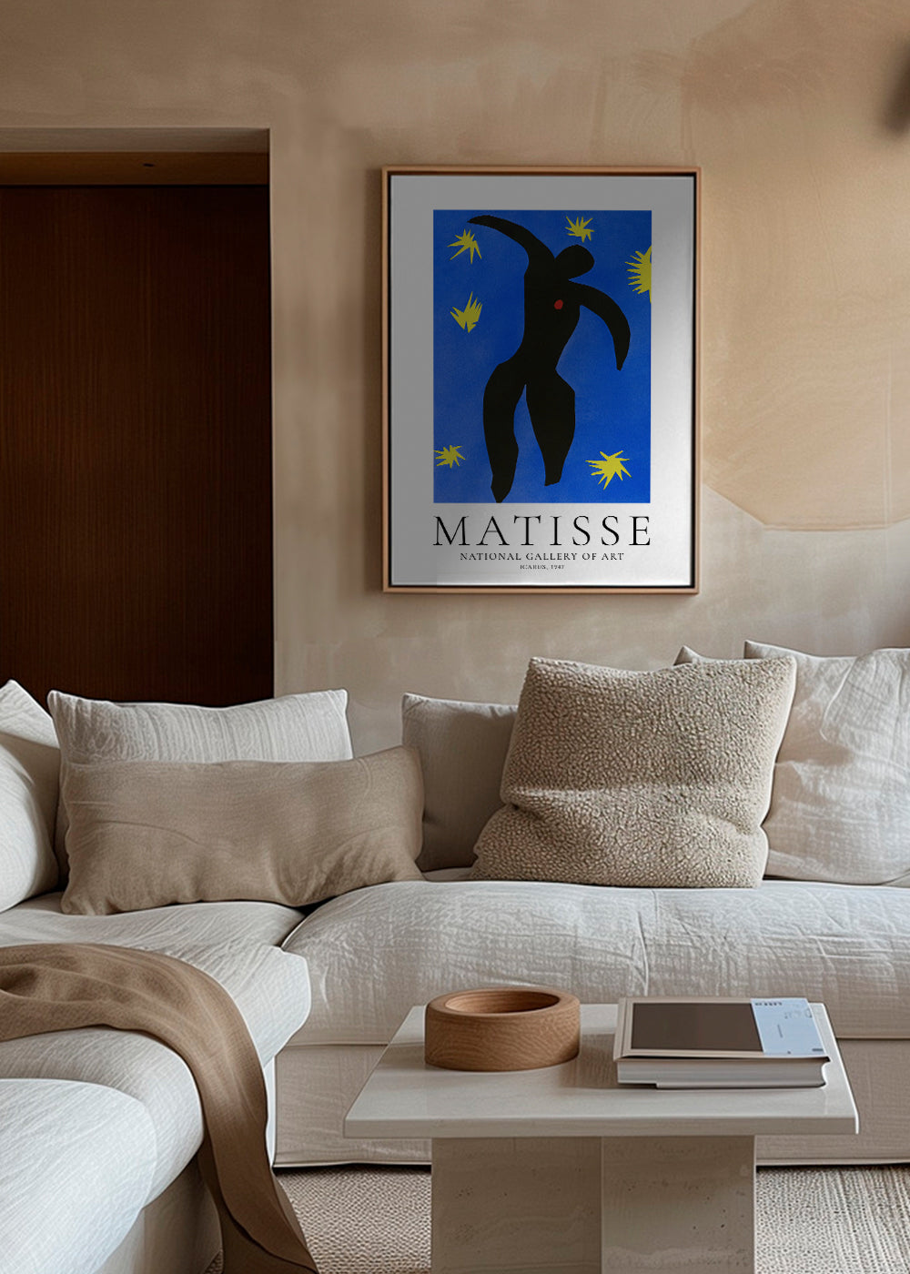 Matisse Icarus illustration på blå bakgrund