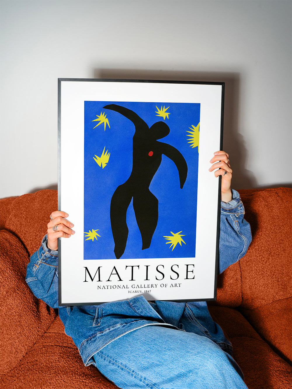 Matisse Icarus illustration på blå bakgrund