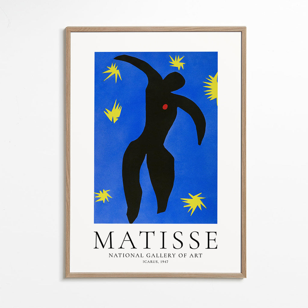 Matisse Icarus illustration på blå bakgrund