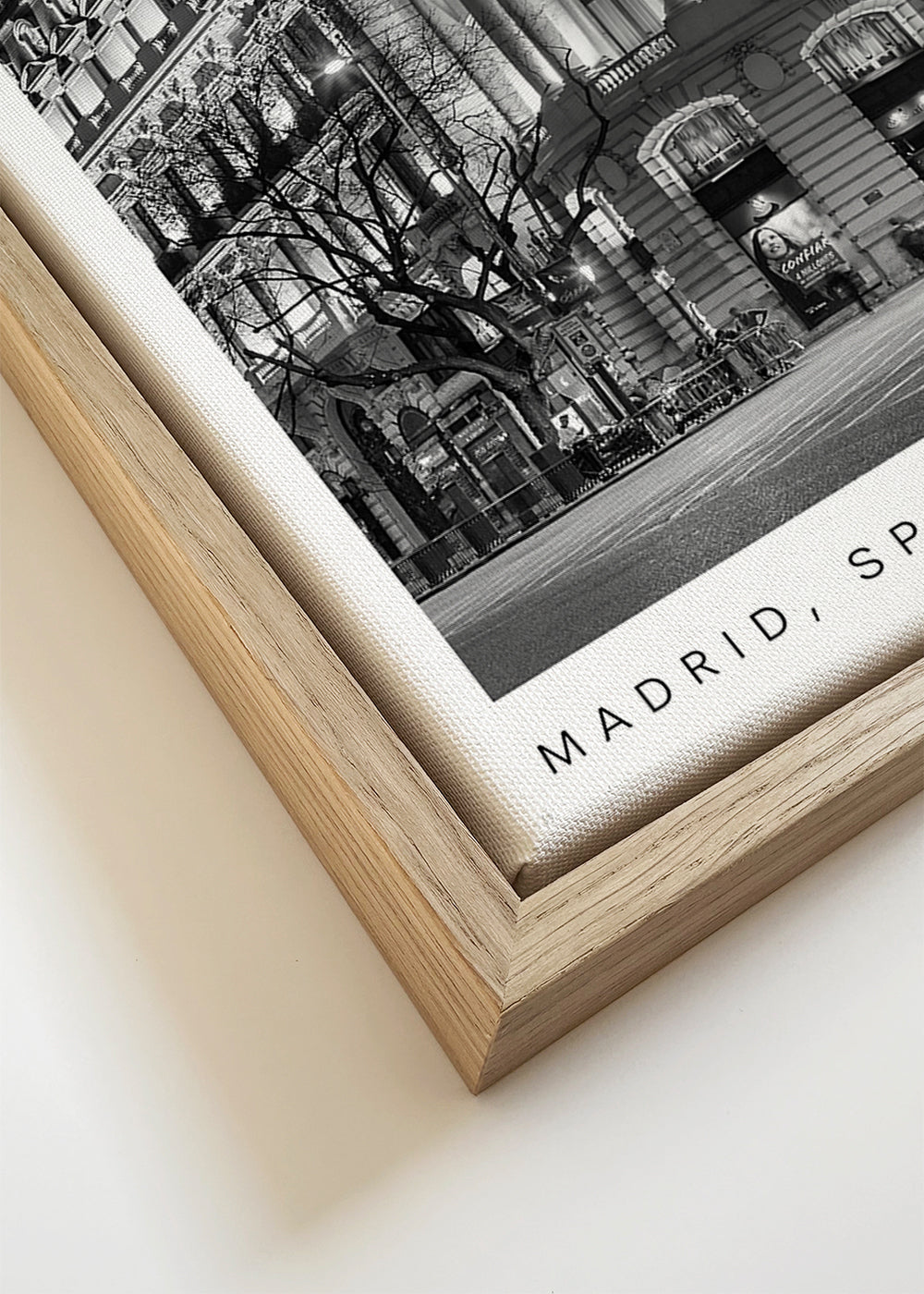 Kökskonst Madrid Metropolis svartvit