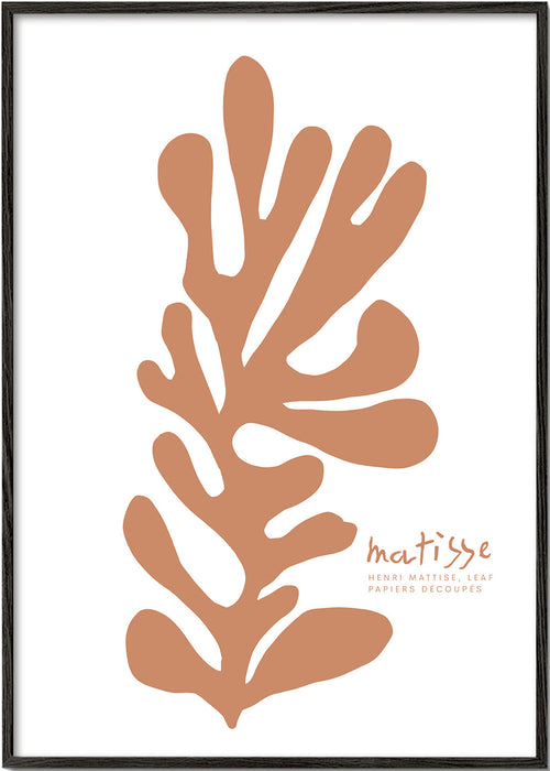 Botanisk poster utklippt blad i Matisse-stil