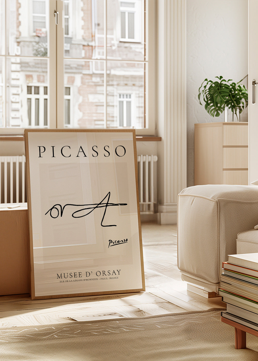 Linjeteckning insekt signerad Picasso