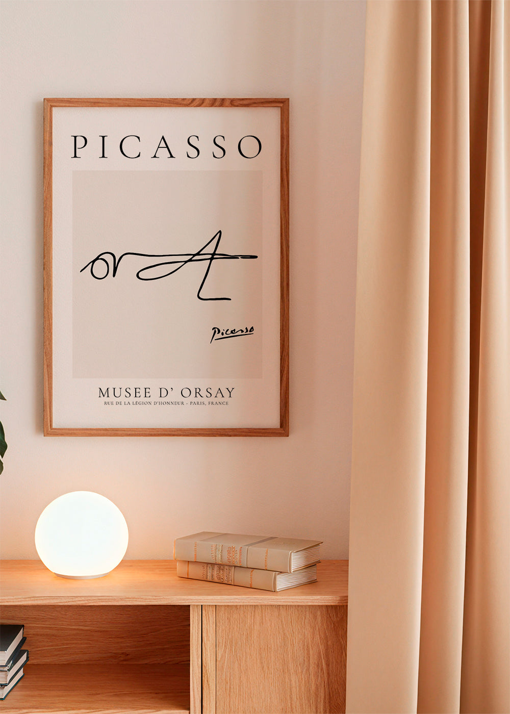 Linjeteckning insekt signerad Picasso