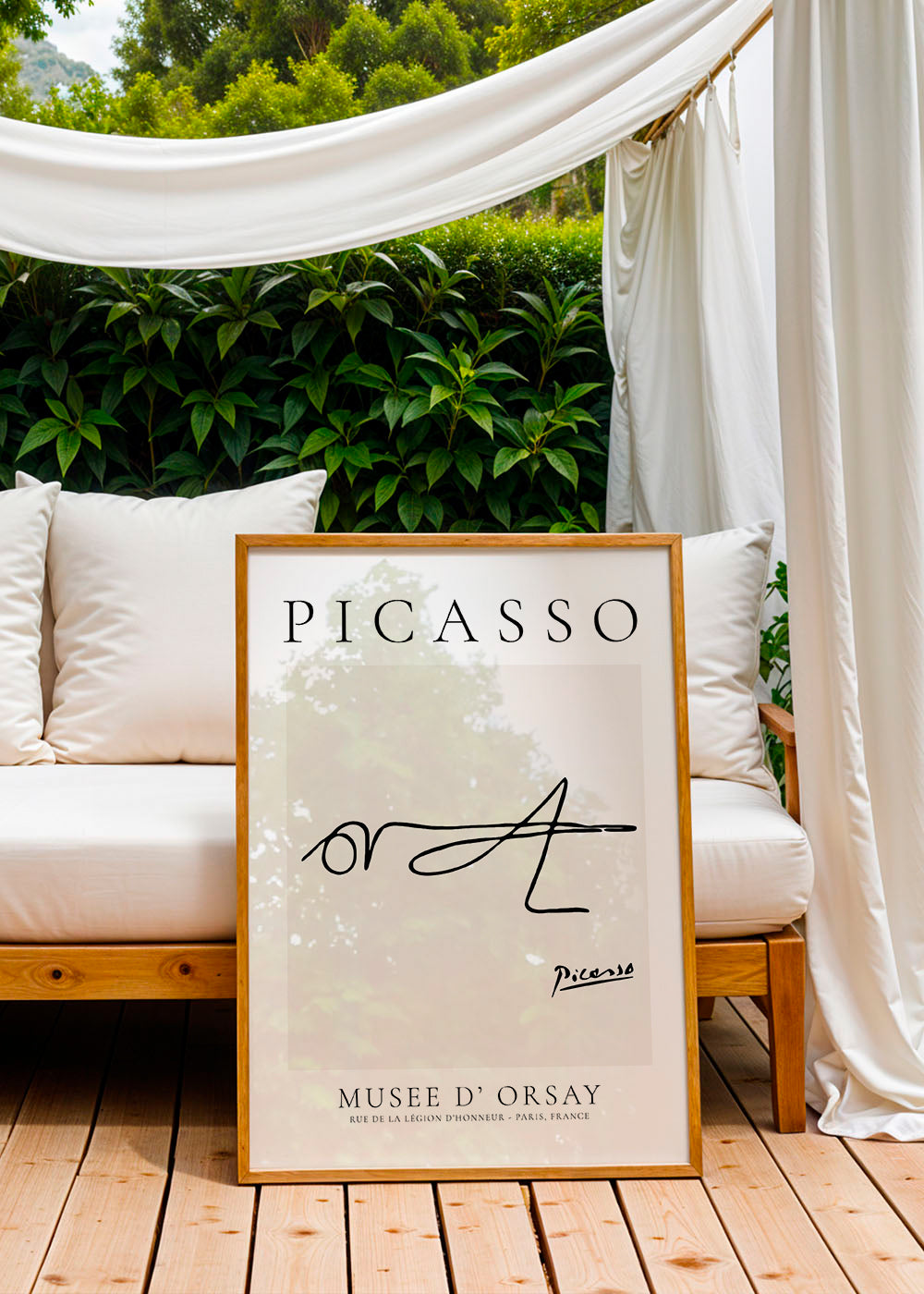 Linjeteckning insekt signerad Picasso