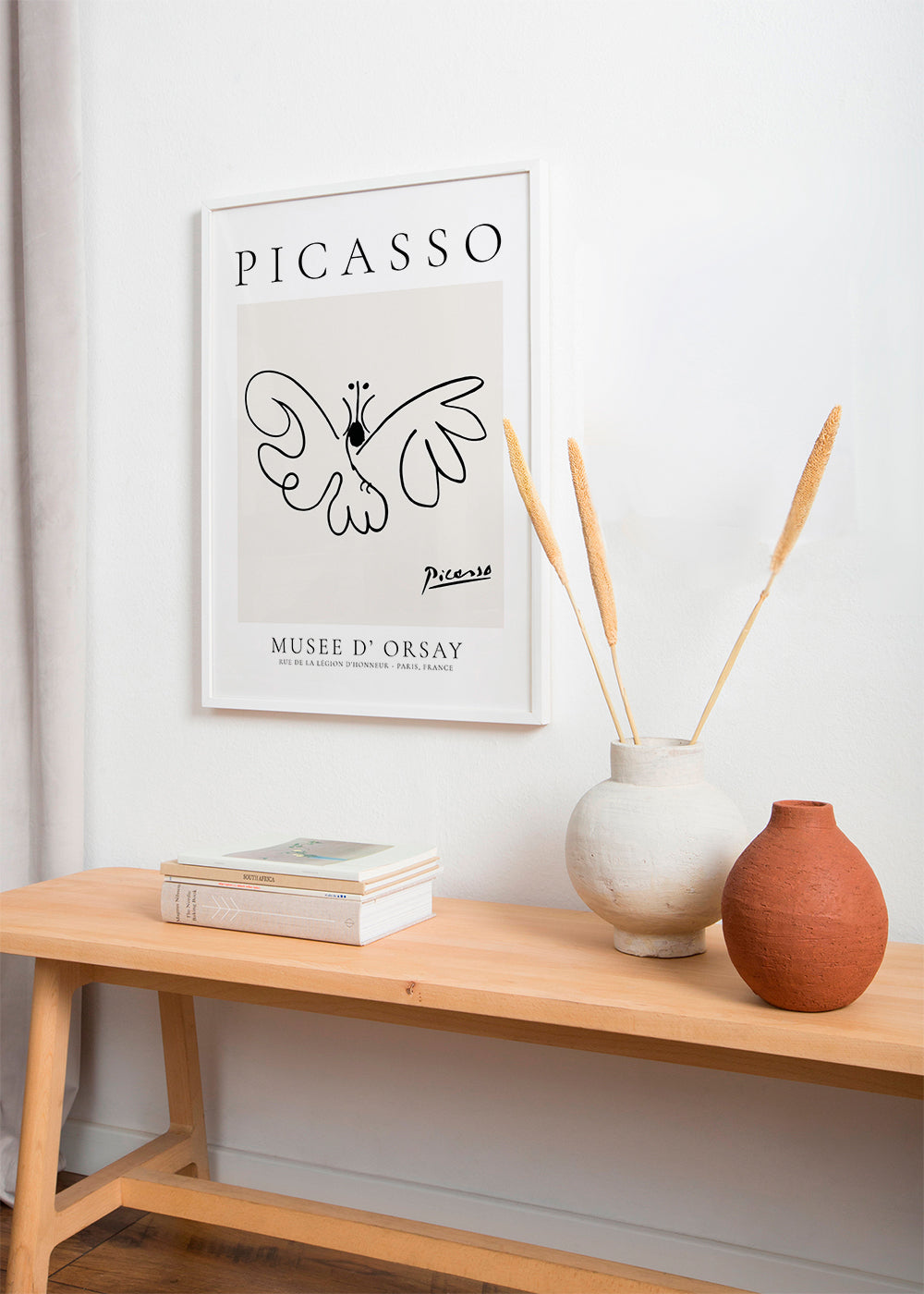 Konstverk fjäril linjeteckning i Picasso-stil