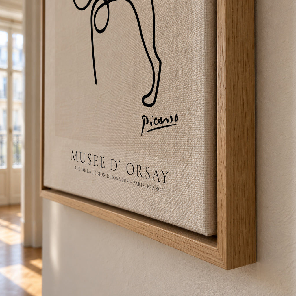 Pablo Picasso Animals Drawing cammel - Framed canvas detail