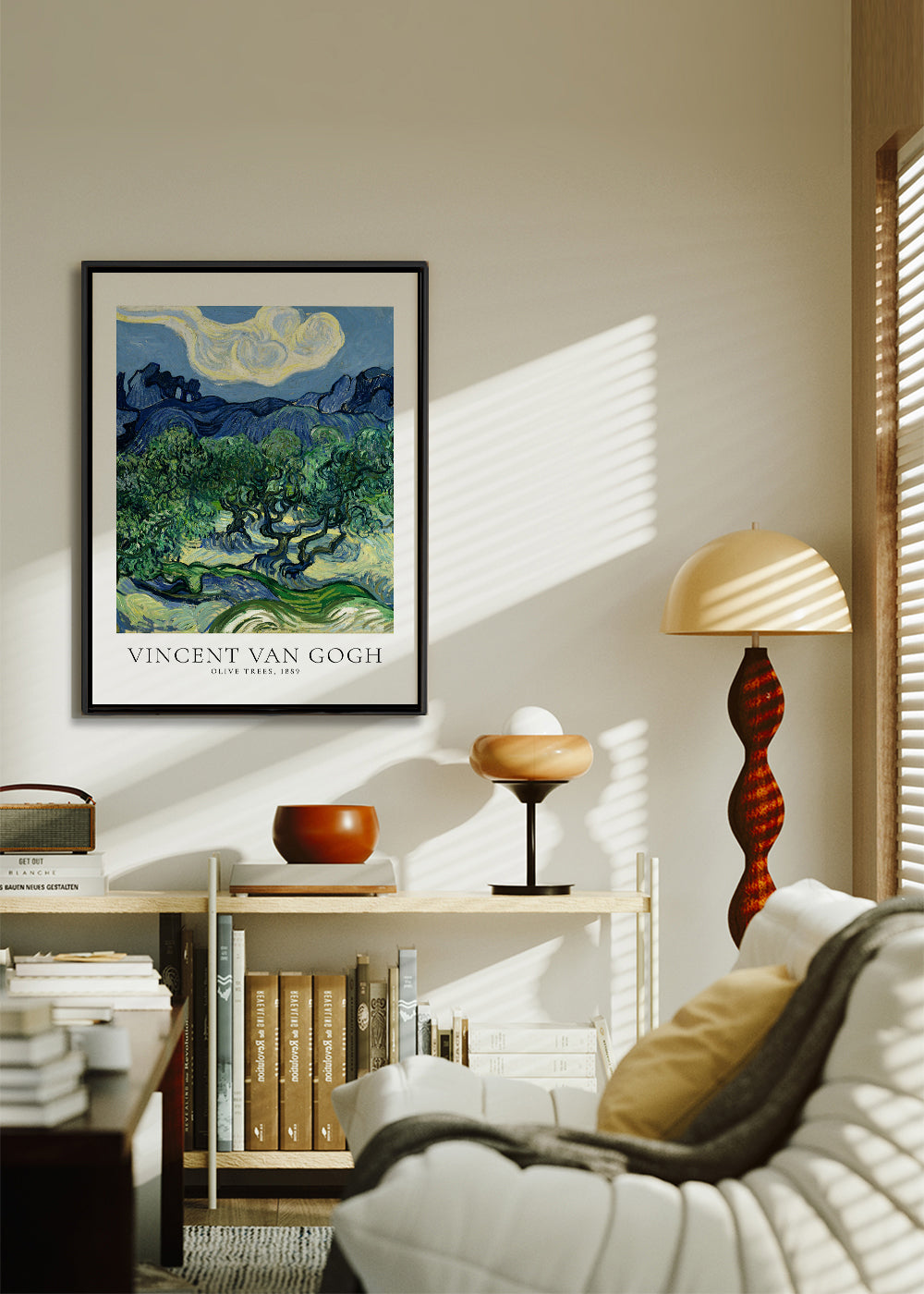 Botanisk poster Olivträd av Van Gogh