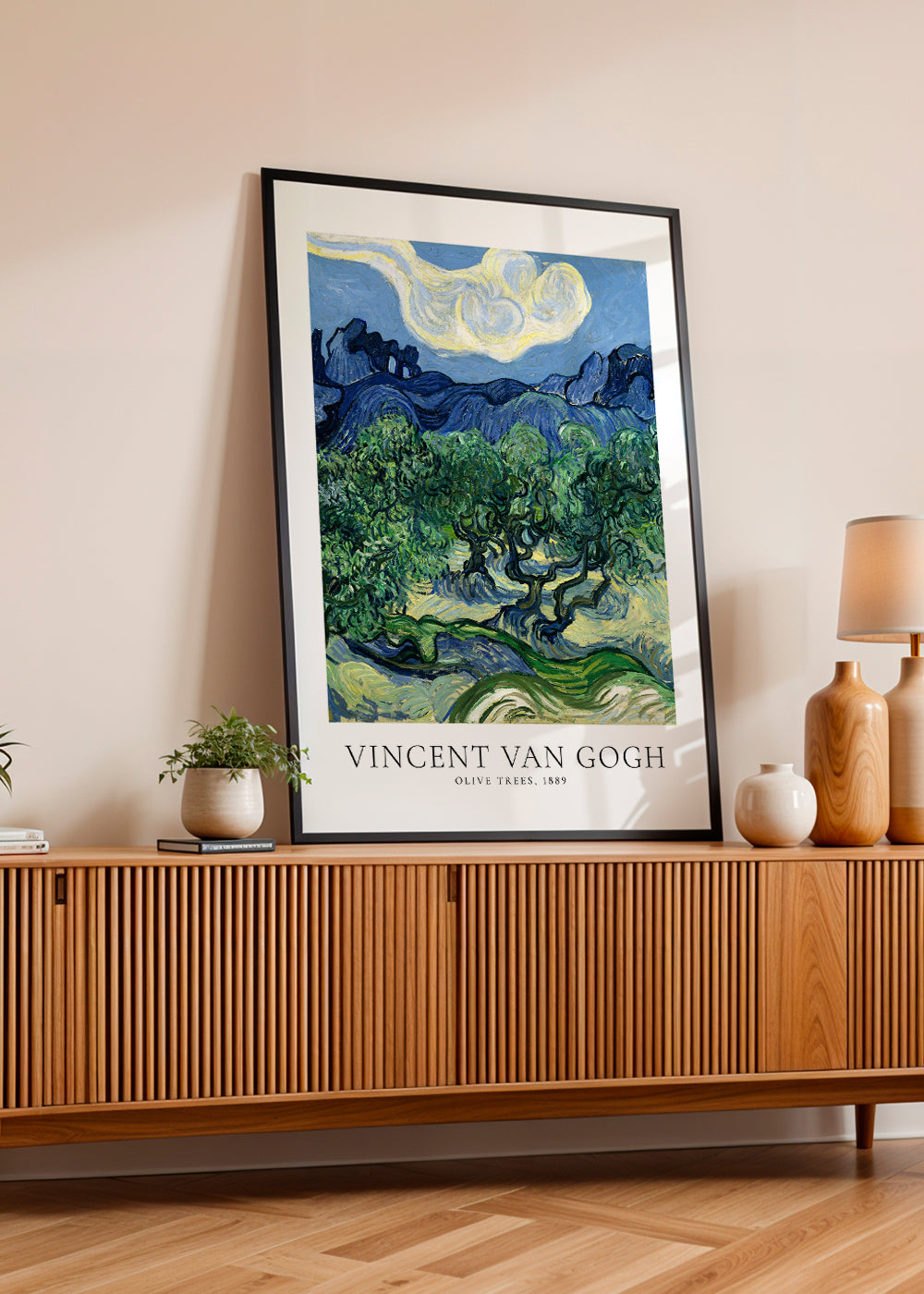 Botanisk poster Olivträd av Van Gogh