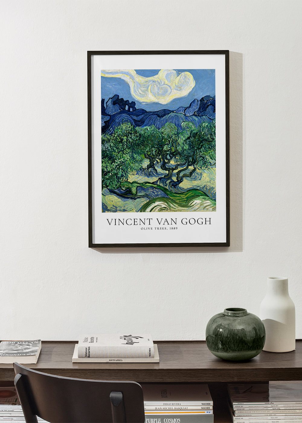 Botanisk poster Olivträd av Van Gogh