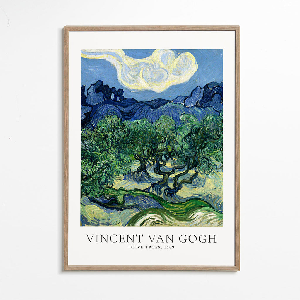 Botanisk poster Olivträd av Van Gogh