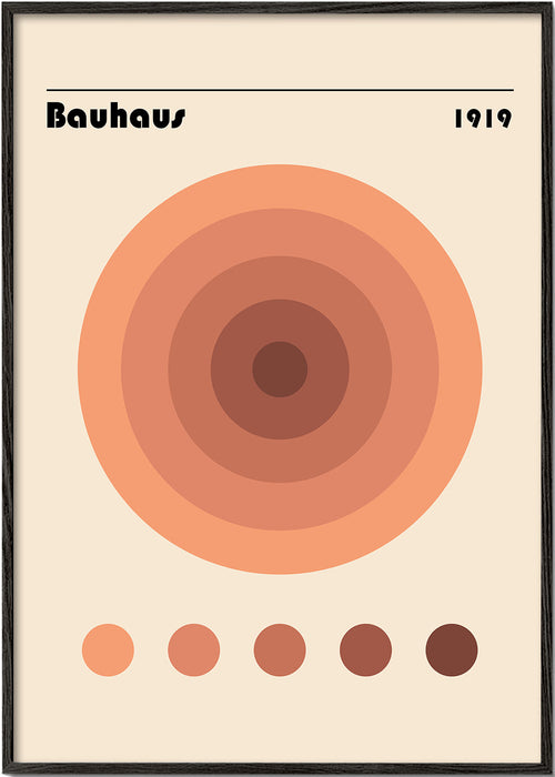 Geometrisk poster Bauhaus cirklar