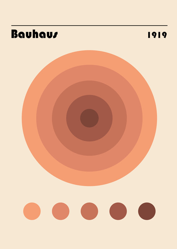 Geometrisk poster Bauhaus cirklar