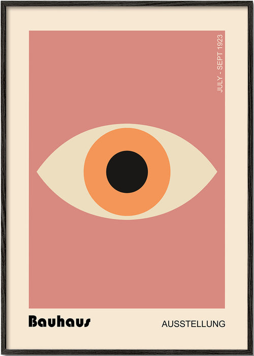 Geometrisk poster Bauhaus öga rosa