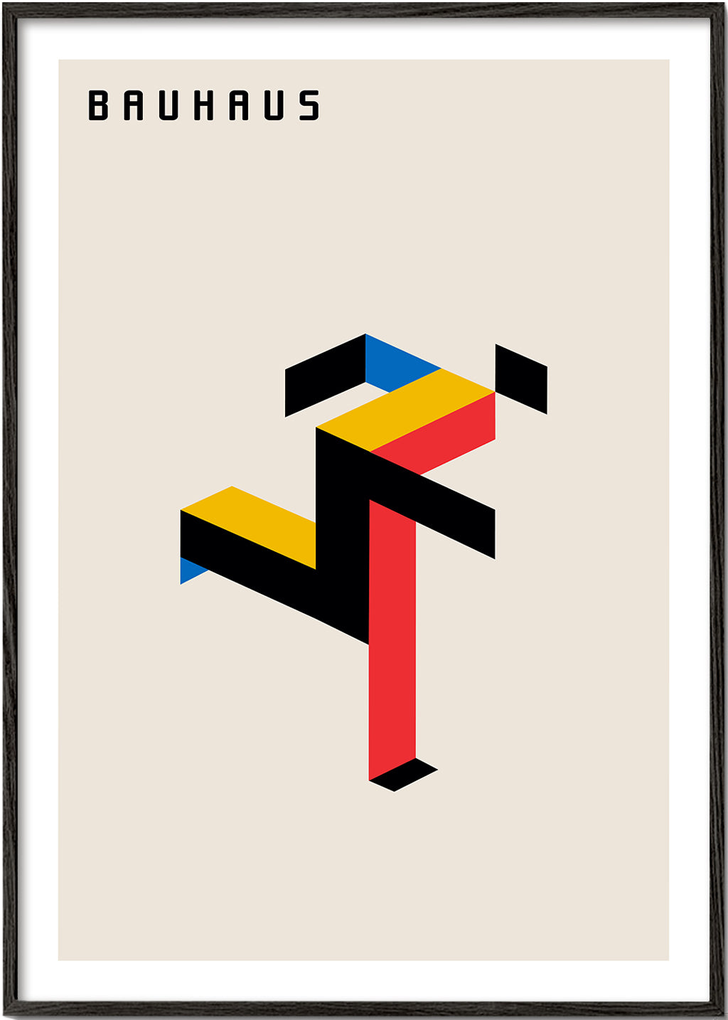Geometrisk poster Bauhaus isometrisk