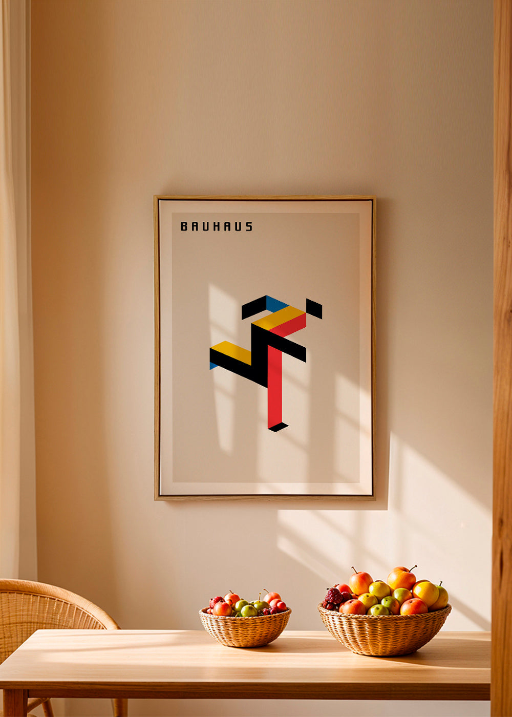 Geometrisk poster Bauhaus isometrisk