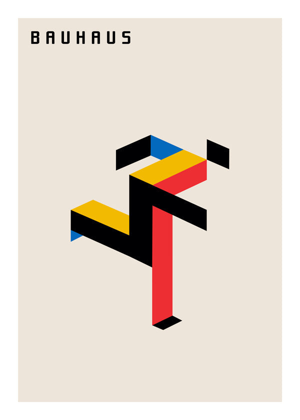 Geometrisk poster Bauhaus isometrisk