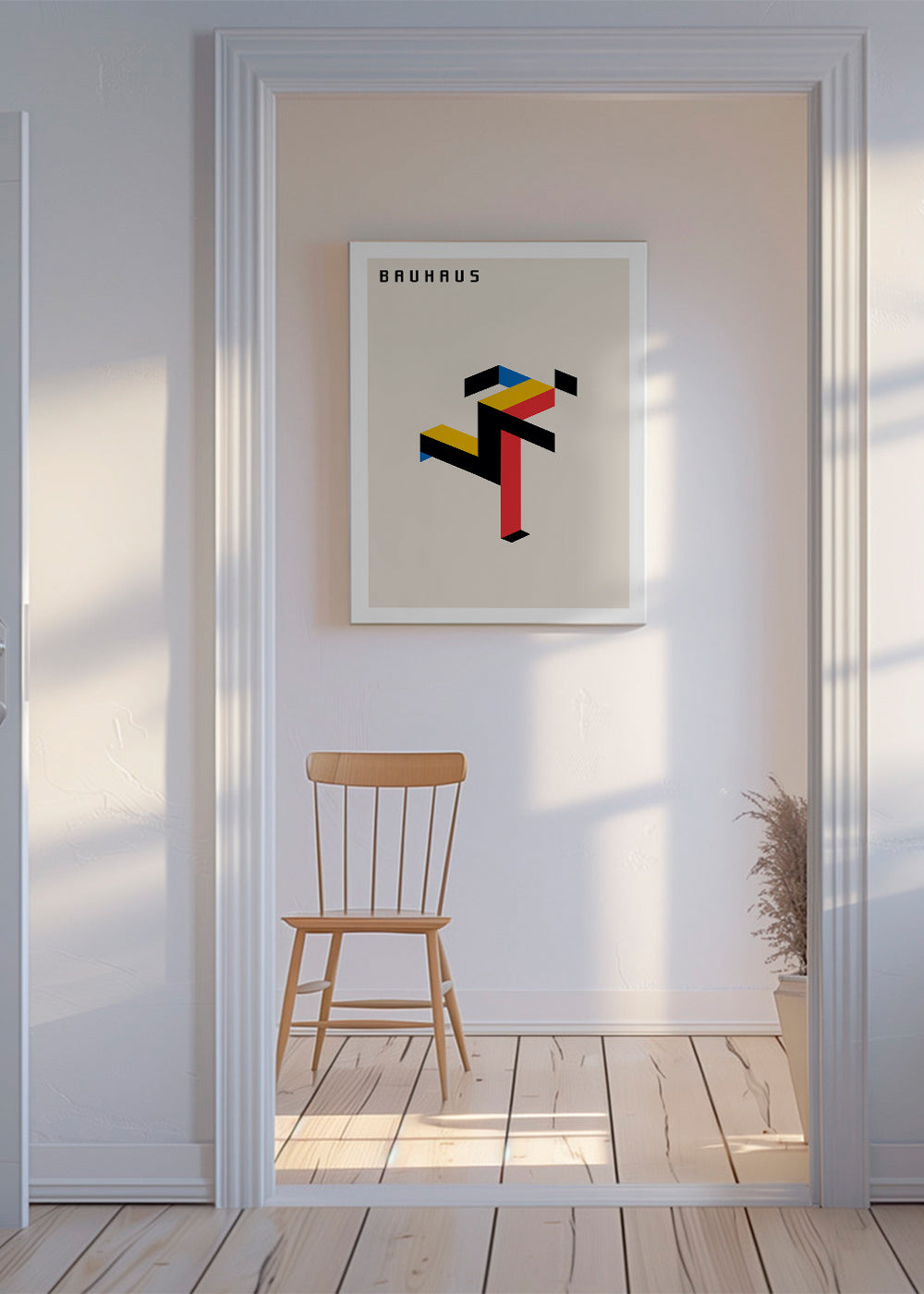 Geometrisk poster Bauhaus isometrisk