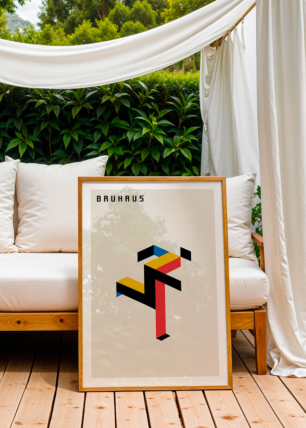 Geometrisk poster Bauhaus isometrisk