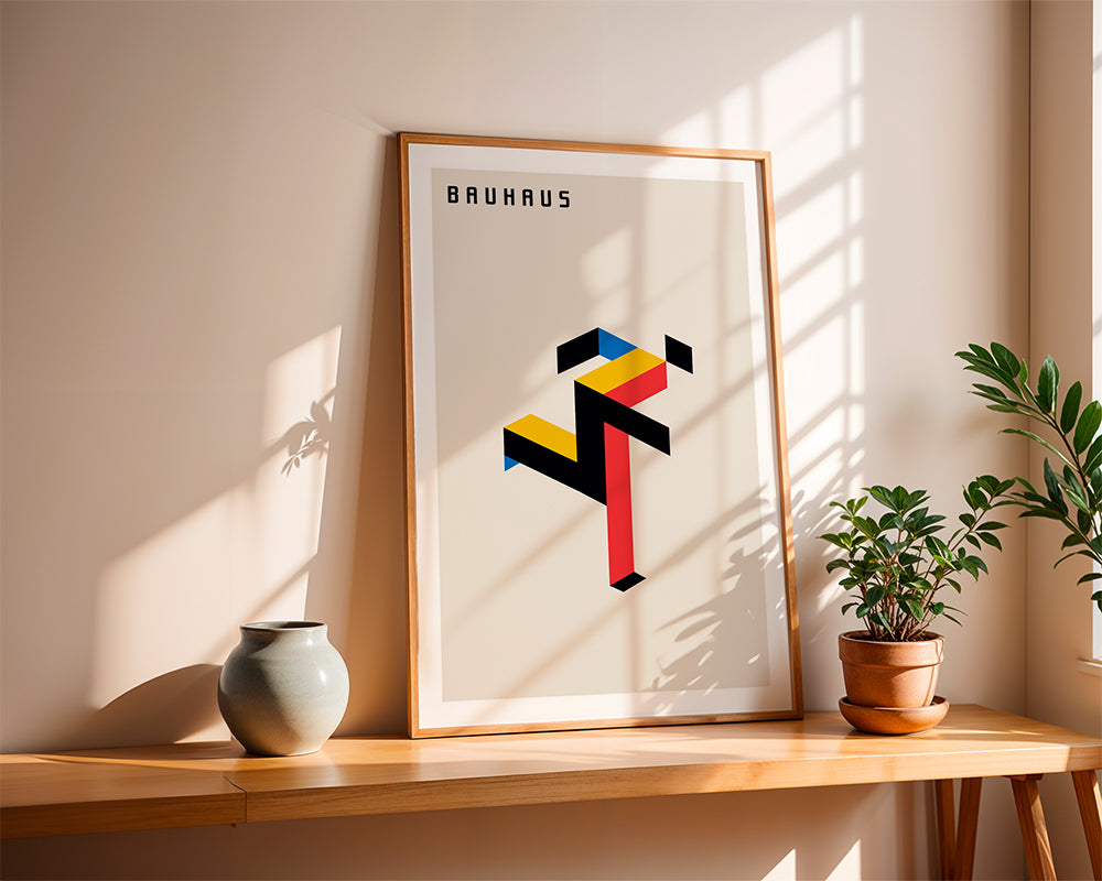 Geometrisk poster Bauhaus isometrisk