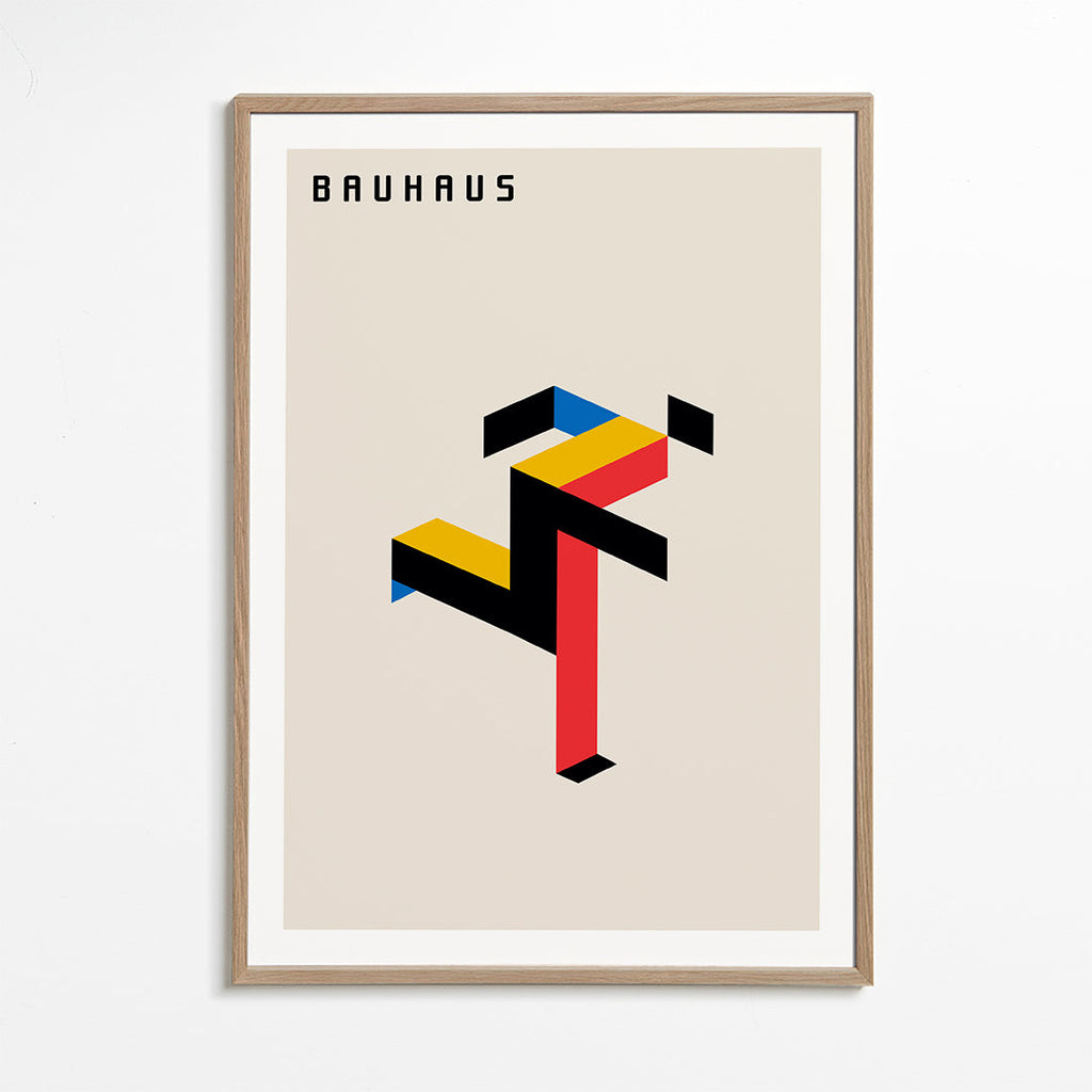 Geometrisk poster Bauhaus isometrisk